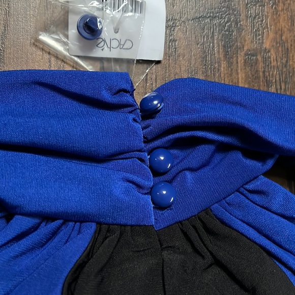 Cache Blue/Black Halter Top Blouse - Picture 8 of 10